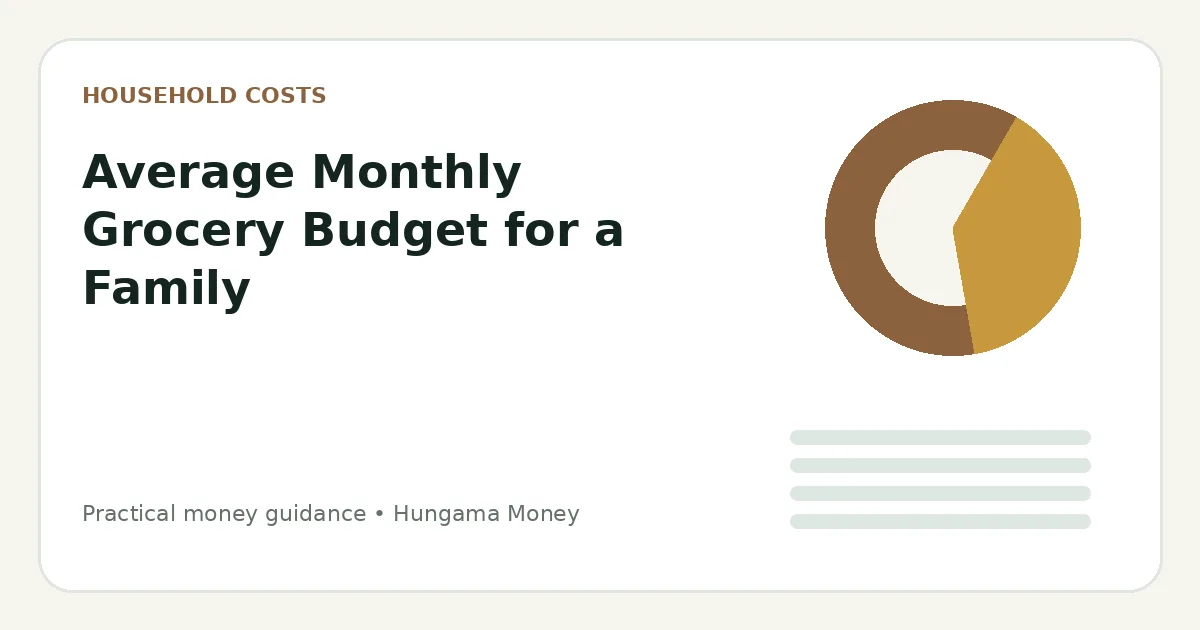 Average Monthly Grocery Budget for a Family