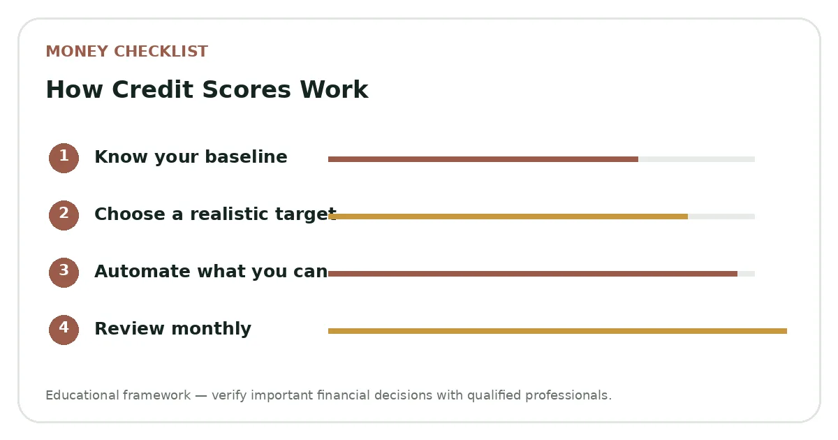 How Credit Scores Work planning visual