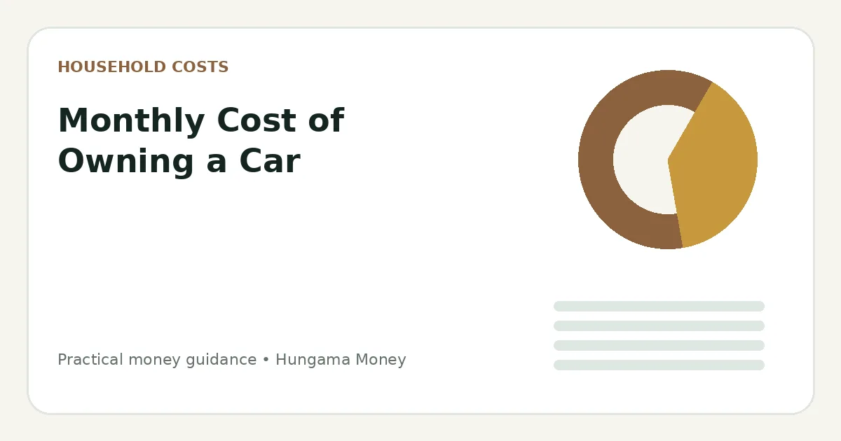 Monthly Cost of Owning a Car