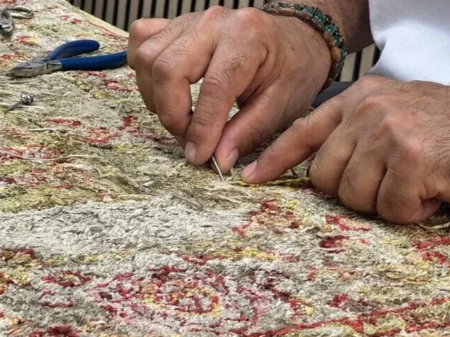 most remarkable feature of this carpet is that our ancestors combined silk with metal threads bayrakdar says referring to 18th century ottoman carpet photo anadolu agency