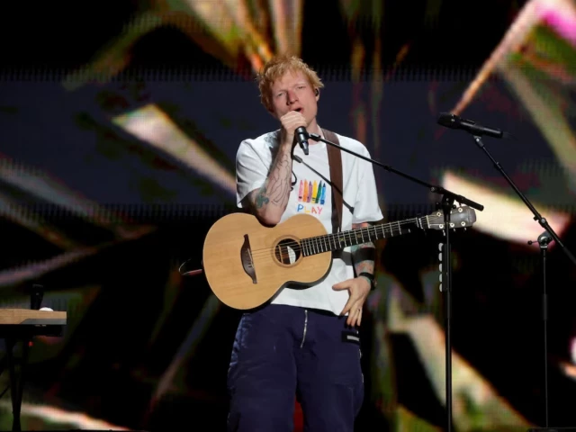 ed sheeran performs during the second day of the iheartradio music festival at t mobile arena in las vegas nevada u s september 20 2025 photo reuters